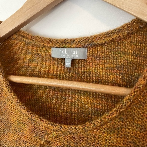 Habitat Asymmetrical Knit Sweater Womens S Orange Multicolour Pullover Lagenlook - Picture 3 of 8